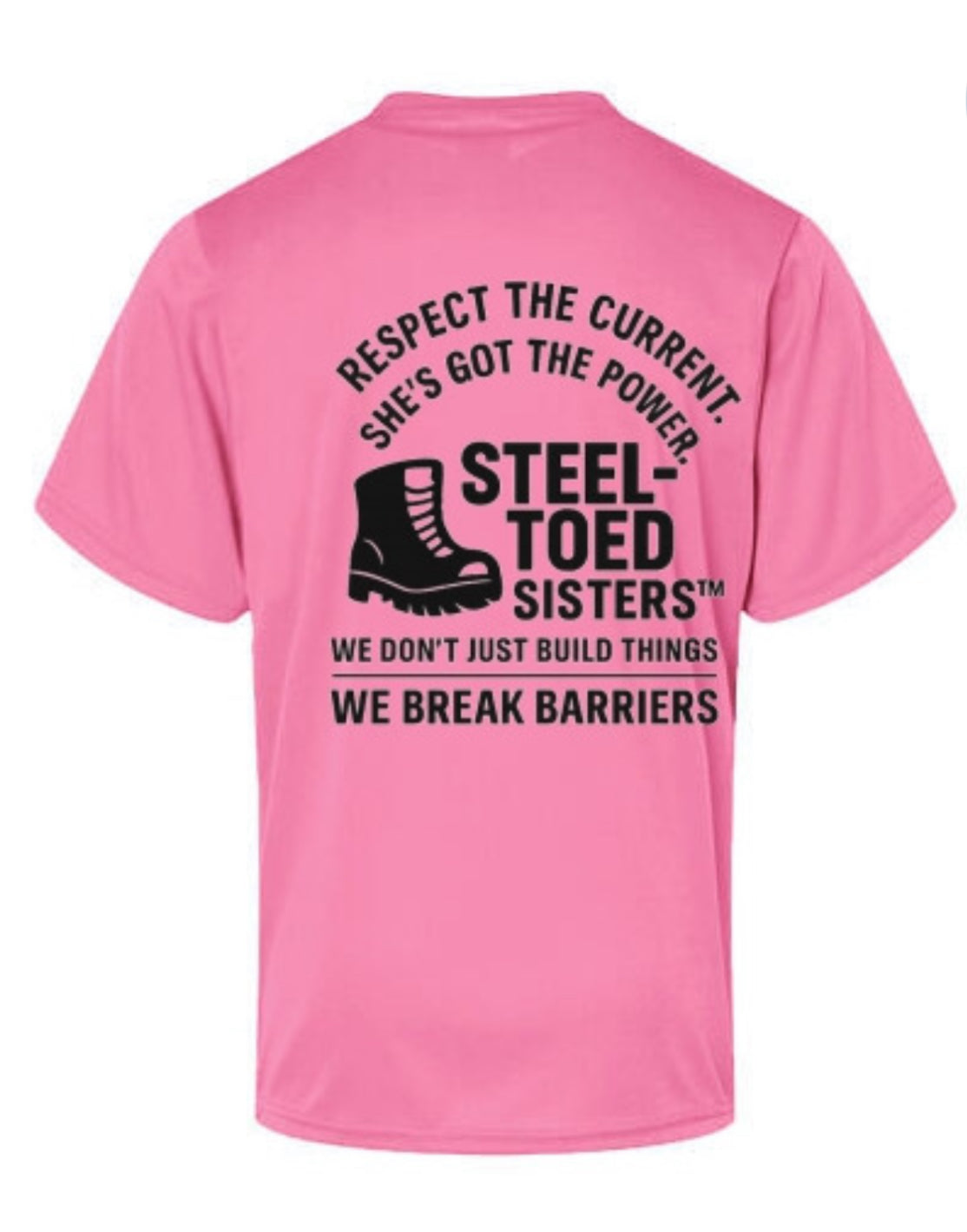 Steel-Toed Sisters™ Electrician Tee – “Keep Your Hands Off My Box”